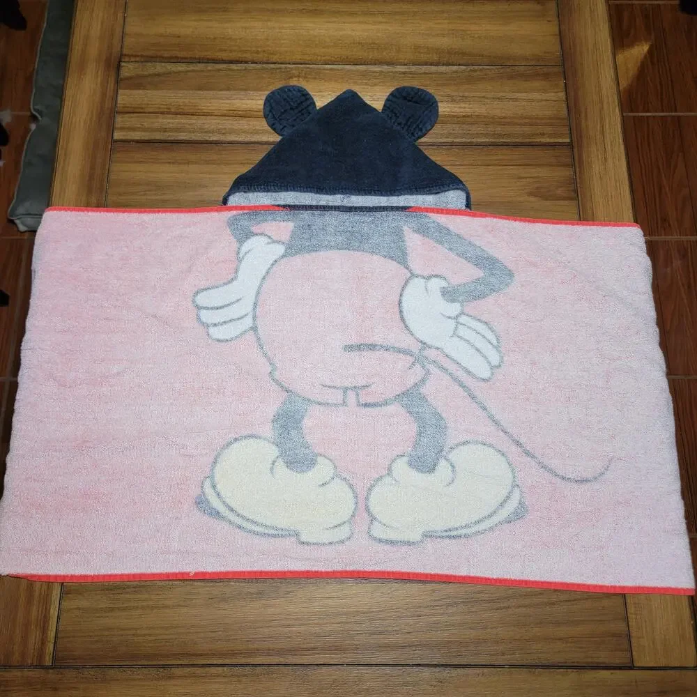 Disney Mickey Mouse Terry Cloth Hooded Kids Towel 21